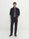 Massimo Dutti Jeans Relaxed-fit In Marineblau