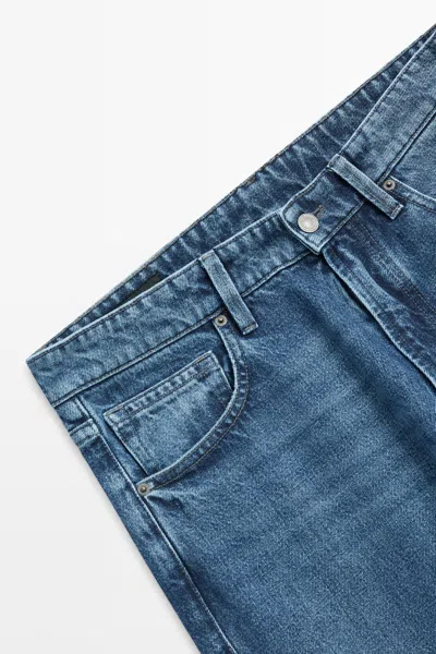 Massimo Dutti Relaxed Fit Jeans In Blue