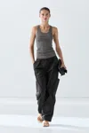 Massimo Dutti Ribbed Wool Blend Knit Top In Multi