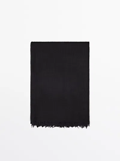 Massimo Dutti Rustikales Halstuch In Black