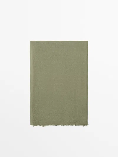 Massimo Dutti Rustikales Halstuch In Green
