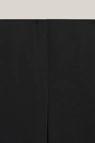 Massimo Dutti Satin Flare Fit Trousers In Black