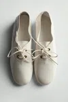 Massimo Dutti Scarpa Stringata In Pelle Morbida In Bianco
