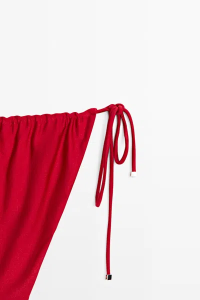 Massimo Dutti Shimmer Side In Red