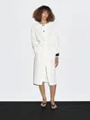 Massimo Dutti Shirt Dress With Contrast Buttons In White