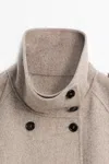 Massimo Dutti Short Button In Brown