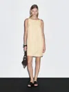 Massimo Dutti Short Dress With Back Detail In Yellow