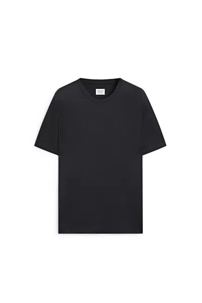 Massimo Dutti Camiseta Manga Corta 100% Lana In Blue