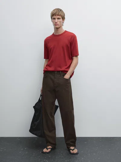 Massimo Dutti Short Sleeve Cotton Blend T In Multi