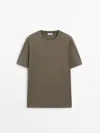 MASSIMO DUTTI SHORT SLEEVE COTTON T-SHIRT