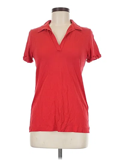 Pre-owned Massimo Dutti Short Sleeve Polo Shirt In Red