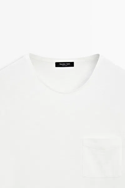 Massimo Dutti Short Sleeve T In White