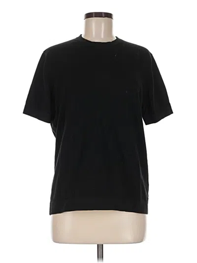 Pre-owned Massimo Dutti Short Sleeve T-shirt In Black