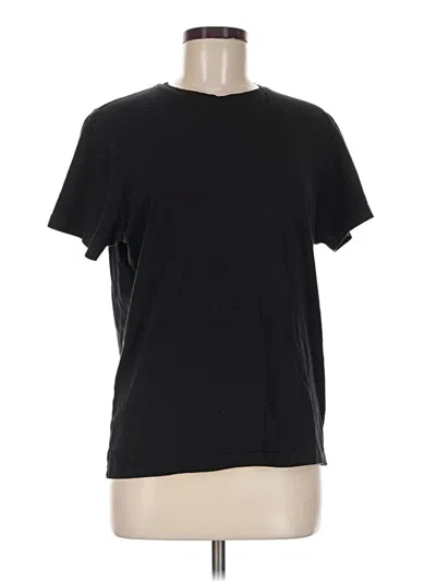 Pre-owned Massimo Dutti Short Sleeve T-shirt In Black