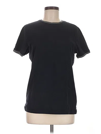Pre-owned Massimo Dutti Short Sleeve T-shirt In Black