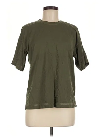 Pre-owned Massimo Dutti Short Sleeve T-shirt In Green