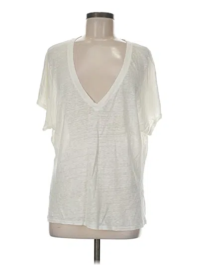Pre-owned Massimo Dutti Short Sleeve T-shirt In White