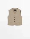 MASSIMO DUTTI SHORT SUIT WAISTCOAT