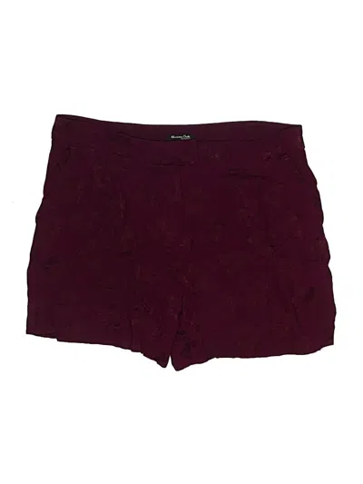 Pre-owned Massimo Dutti Shorts In Burgundy