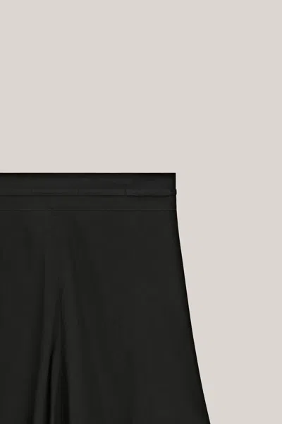 Massimo Dutti Skort With Side Slit Detail In Black