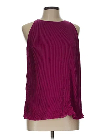 Pre-owned Massimo Dutti Sleeveless Blouse In Burgundy