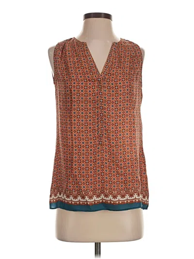 Pre-owned Massimo Dutti Sleeveless Blouse In Orange