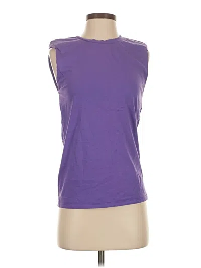 Pre-owned Massimo Dutti Sleeveless Top Purple One Shoulder Neckline Tops