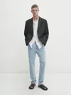 Massimo Dutti Gebleichte Slim-fit-jeans In Indigo