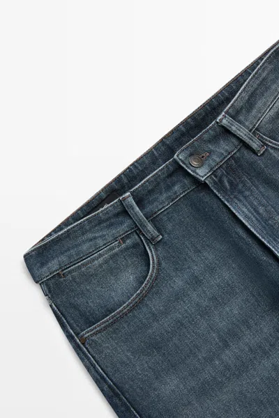 Massimo Dutti Slim Fit Jeans In Blue