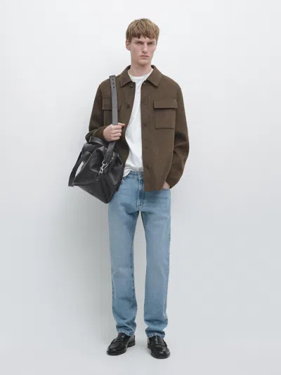 Massimo Dutti Slim Fit Jeans In Green