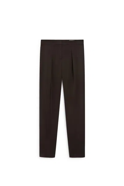 Massimo Dutti Pantalón Slim Fit Satinado In Black
