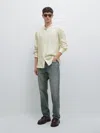 Massimo Dutti Slim Fit Stand Collar Shirt In Multi