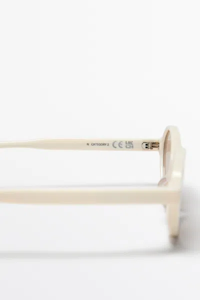 Massimo Dutti Small Sunglasses In Gold