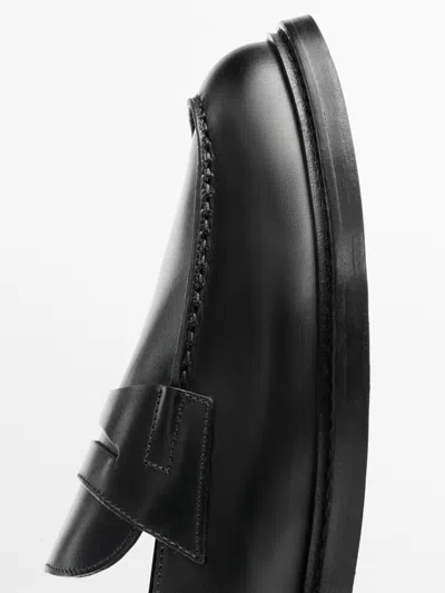 Massimo Dutti Smart Nappa Loafers In Multi