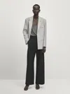 Massimo Dutti Hose Mit Doppelter Bundfalte In Black