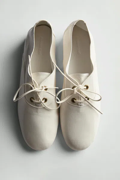 Massimo Dutti Soft Leather Lace In White