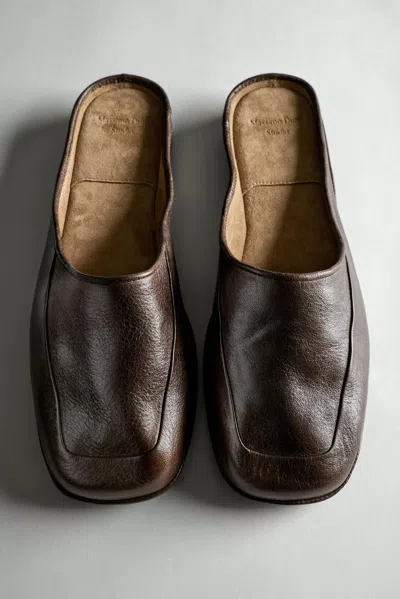 Massimo Dutti Soft Leather Mules In Brown