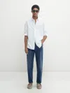 Massimo Dutti Weiches Oxfordhemd Aus Baumwolle Im Regular-fit In Weiss