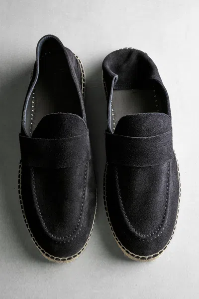 Massimo Dutti Split Suede Leather Espadrille With Piece In Multi