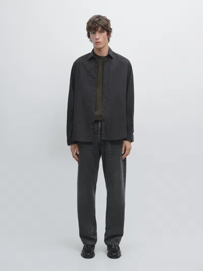 Massimo Dutti Straight In Black