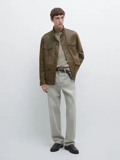 Massimo Dutti Straight In Brown