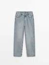MASSIMO DUTTI STRAIGHT FIT LOW-RISE JEANS