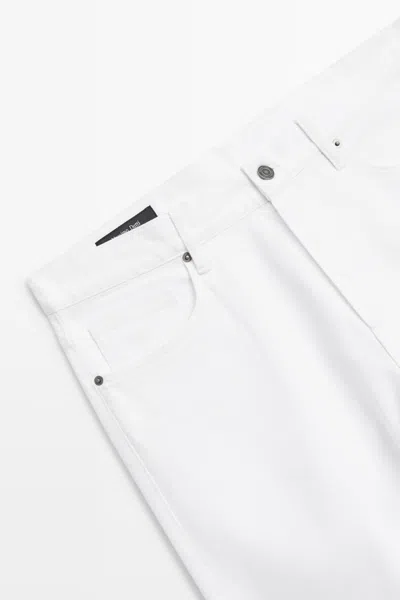 Massimo Dutti Straight In White
