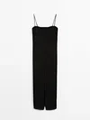 MASSIMO DUTTI STRAPPY DRESS WITH SLIT DETAIL