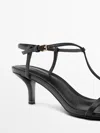 Massimo Dutti Strappy Mid In Black