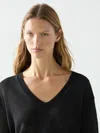 Massimo Dutti Strickpullover Aus Leinen Mit V In Black