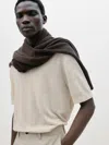 Massimo Dutti Strickpullover Leinen Kurzarm In Beige