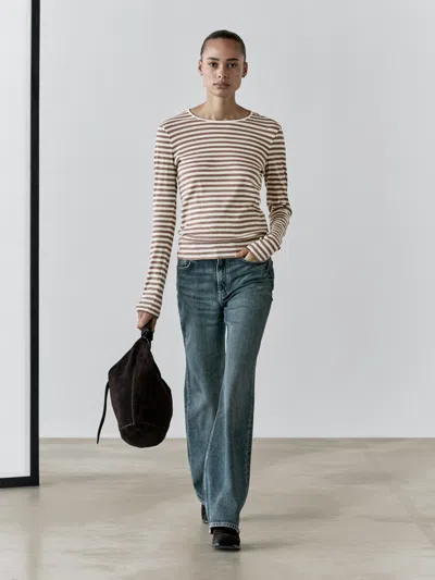 Massimo Dutti Striped 100% Cotton T In Multi