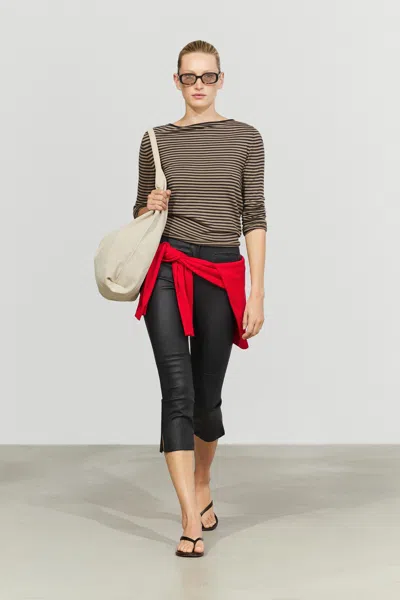 Massimo Dutti Striped Wool Blend Knit Sweater In Lavato