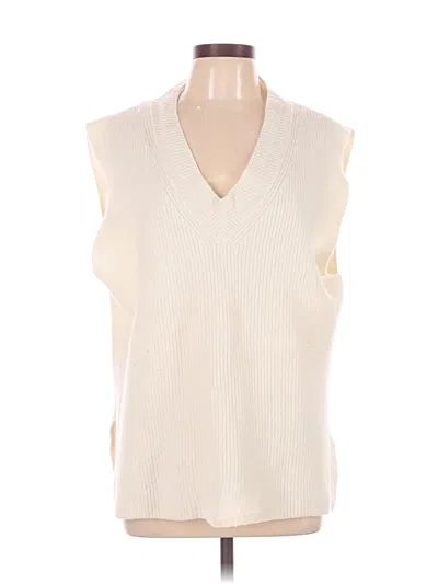 Pre-owned Massimo Dutti Sweater Vest In Ivory